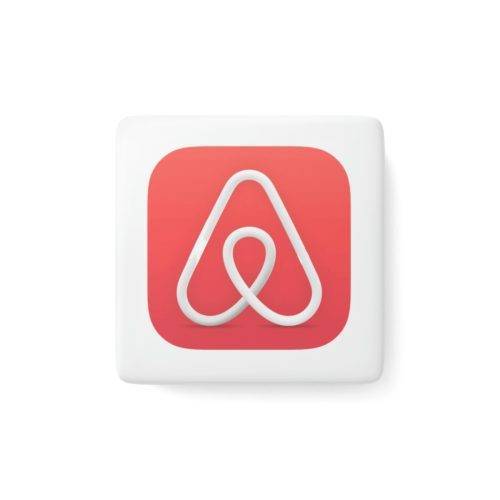 Airbnb Porcelain Magnet, Square