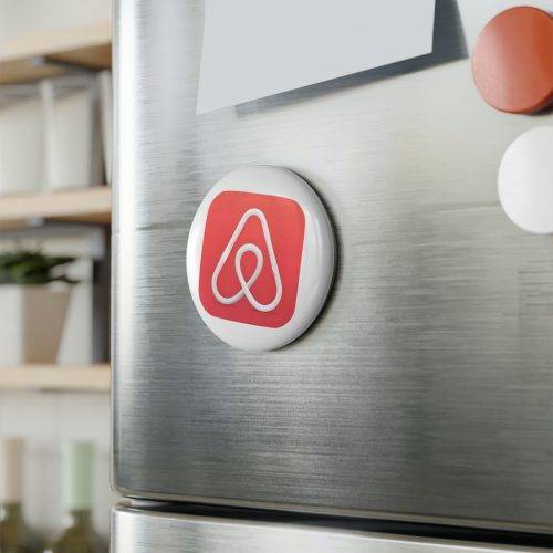 Airbnb Button Magnet, Round