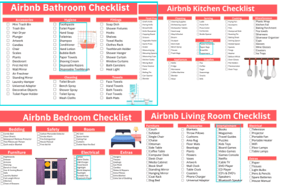 Airbnb Amenities Checklist