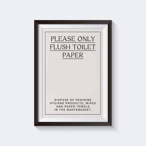 Airbnb Do Not Flush Sign Template
